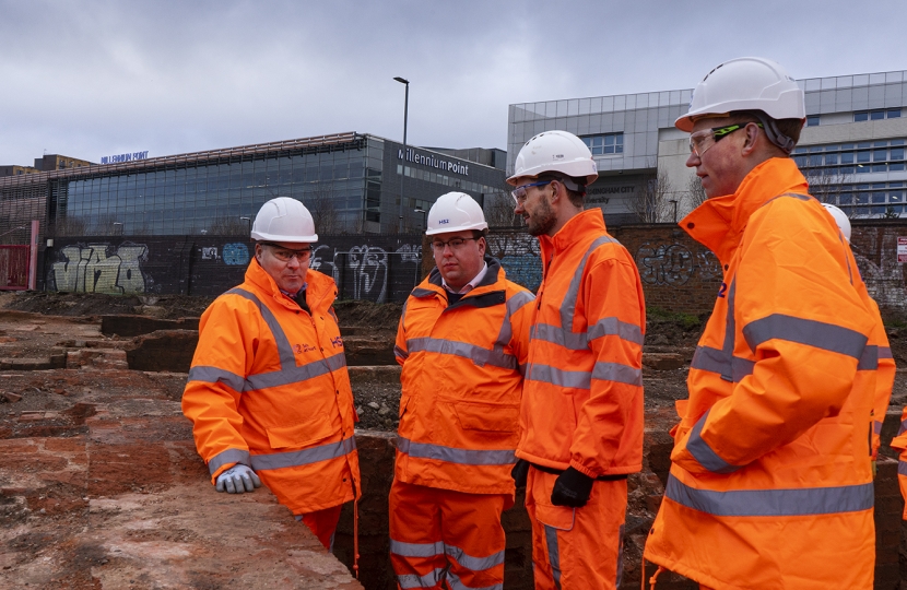 Gary visiting HS2 Site Birmingham 