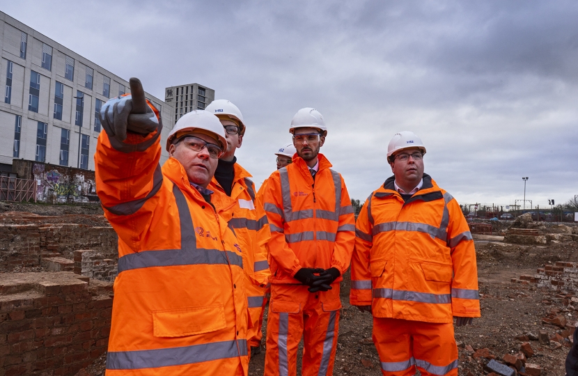 Gary visiting HS2 Site Birmingham 