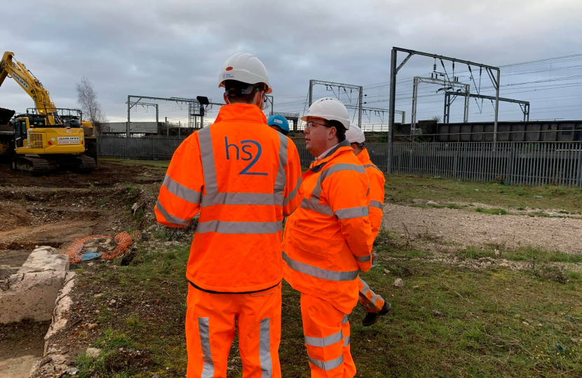 Gary on a visit to HS2