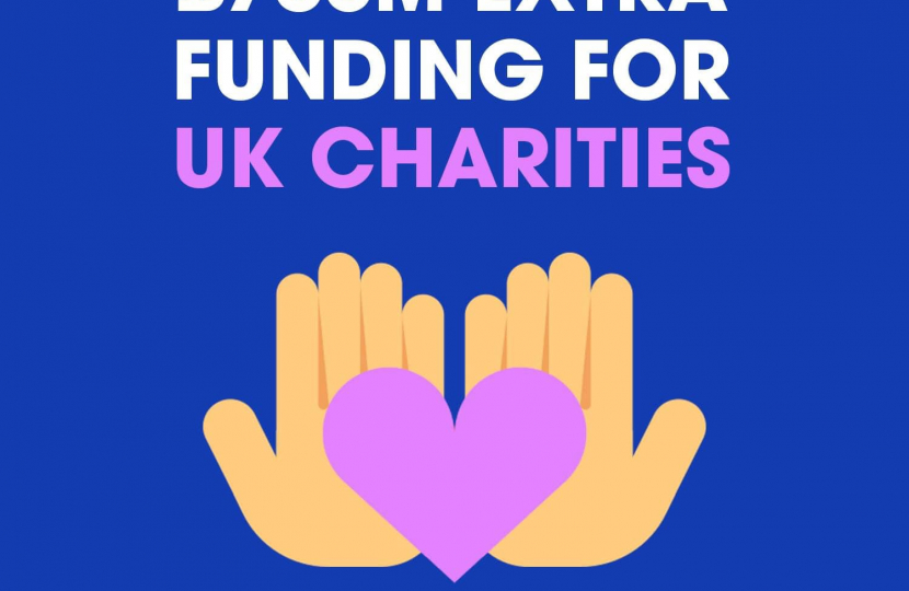 £750m extra funding for uk charities