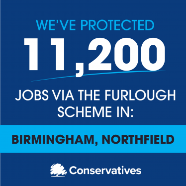 11,200 jobs protected via Furlough in Northfield Constituency