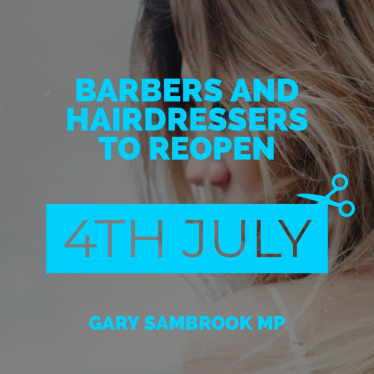 Hairdressers reopening graphic