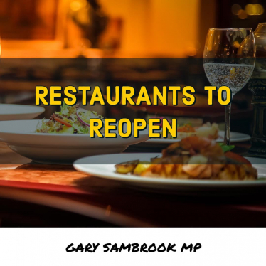 Restaurants to reopen